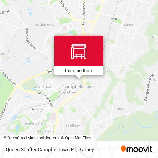 Queen St after Campbelltown Rd map