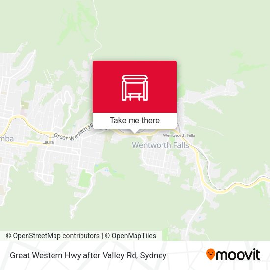 Great Western Hwy after Valley Rd map