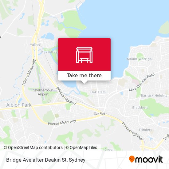 Bridge Ave after Deakin St map