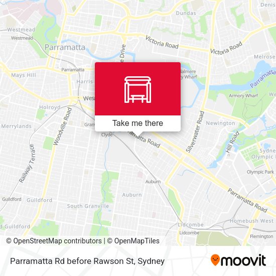Parramatta Rd before Rawson St map