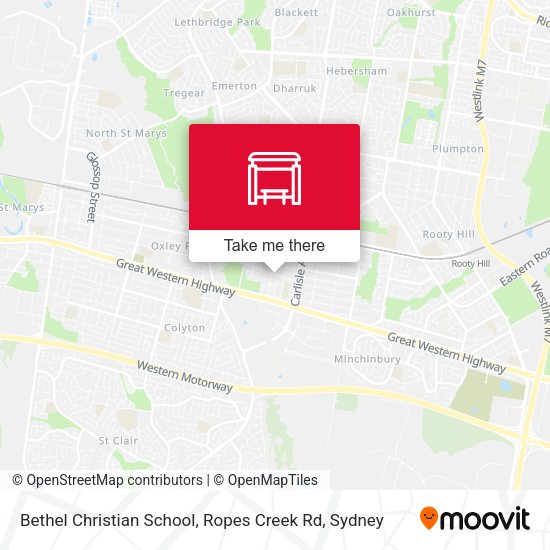 Bethel Christian School, Ropes Creek Rd map