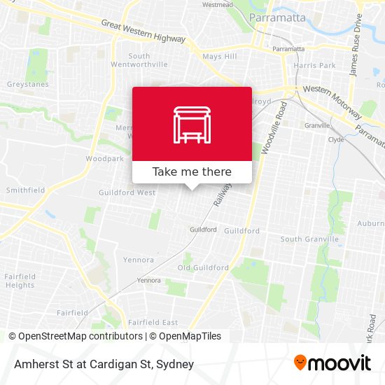 Amherst St at Cardigan St map
