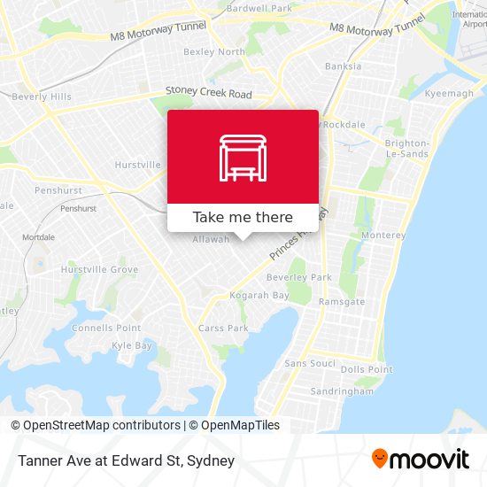 Tanner Ave at Edward St map