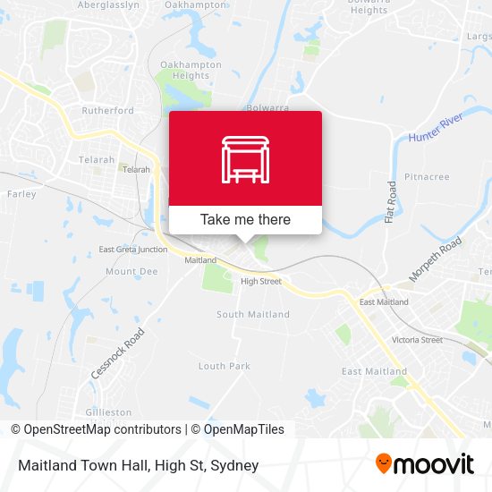Maitland Town Hall, High St map