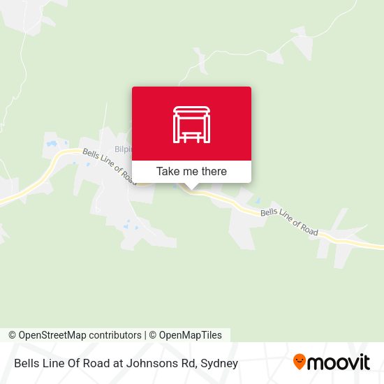 Bells Line Of Road at Johnsons Rd map