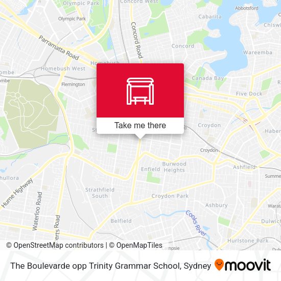 The Boulevarde opp Trinity Grammar School map