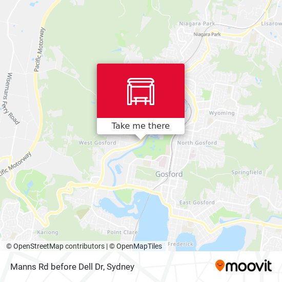 Manns Rd before Dell Dr map