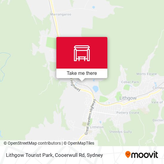 Lithgow Tourist Park, Cooerwull Rd map