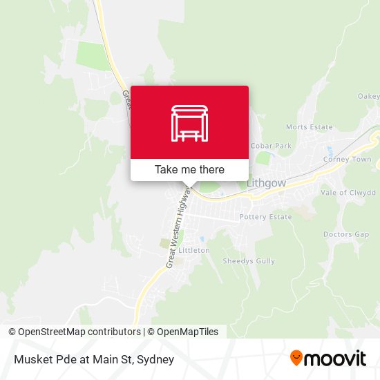 Musket Pde at Main St map