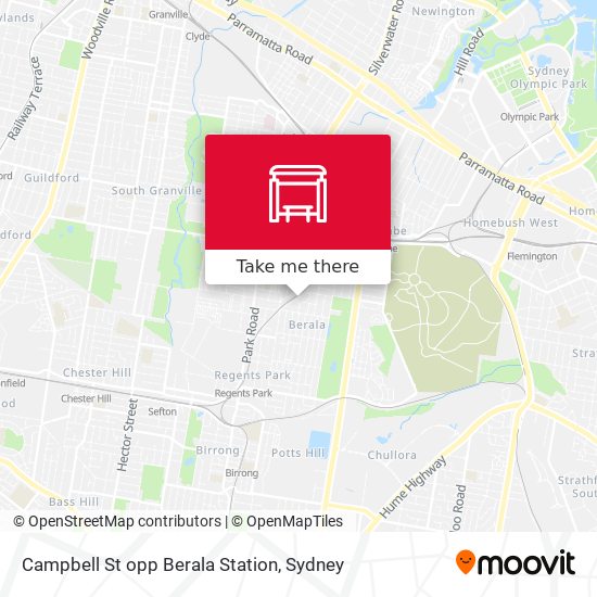 Campbell St opp Berala Station map