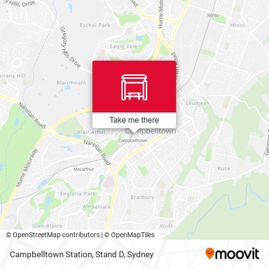 Campbelltown Station, Stand D map