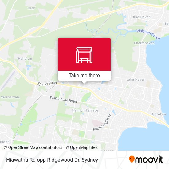 Hiawatha Rd opp Ridgewood Dr map