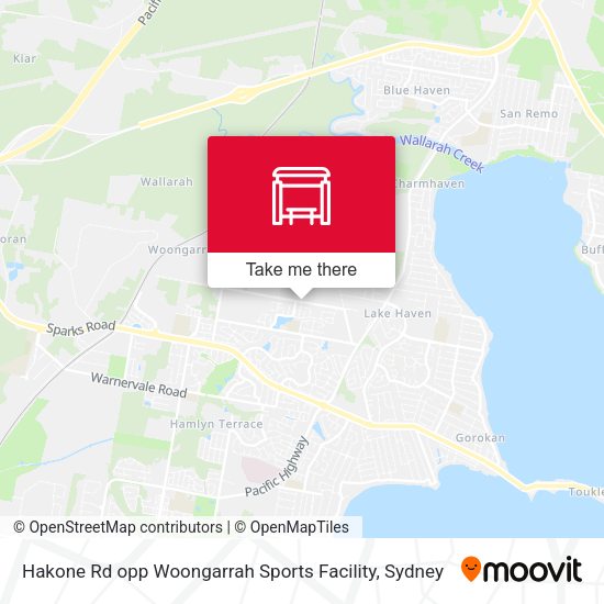 Hakone Rd opp Woongarrah Sports Facility map