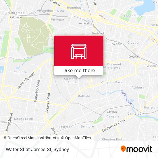 Water St at James St map