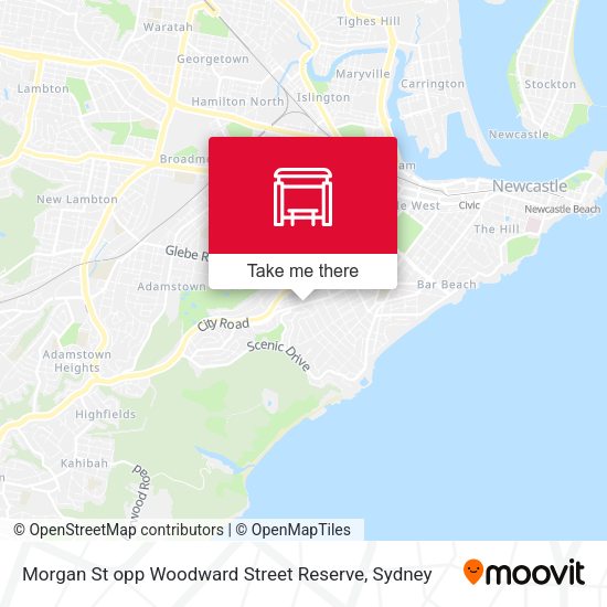 Morgan St opp Woodward Street Reserve map