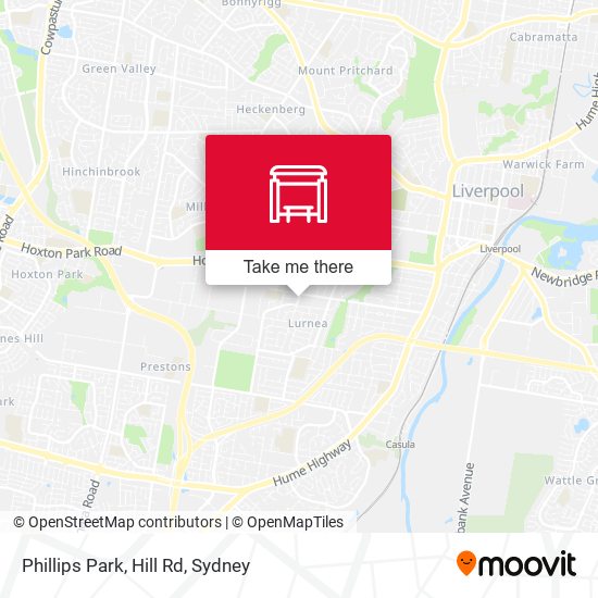 Phillips Park, Hill Rd map