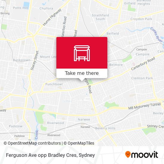 Mapa Ferguson Ave opp Bradley Cres