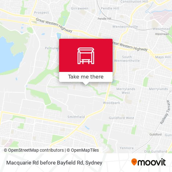 Macquarie Rd before Bayfield Rd map