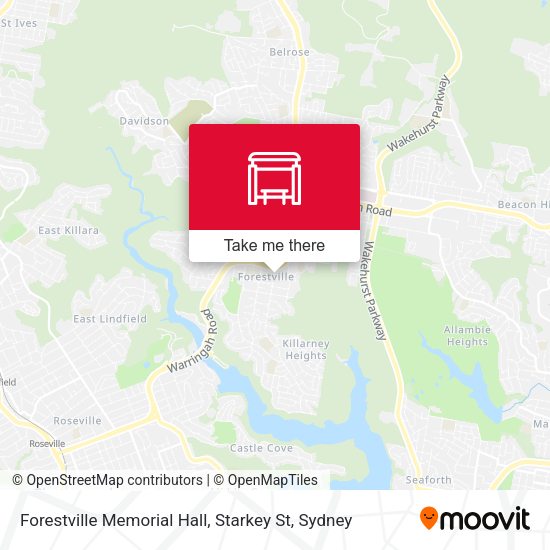 Forestville Memorial Hall, Starkey St map