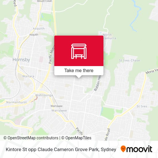 Kintore St opp Claude Cameron Grove Park map