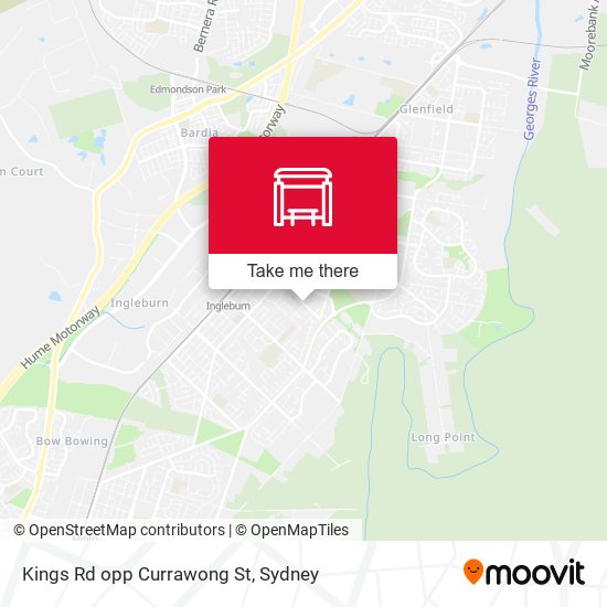 Kings Rd opp Currawong St map