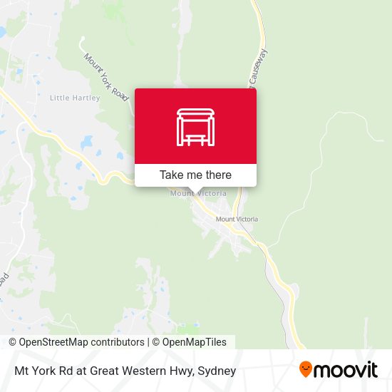 Mt York Rd at Great Western Hwy map
