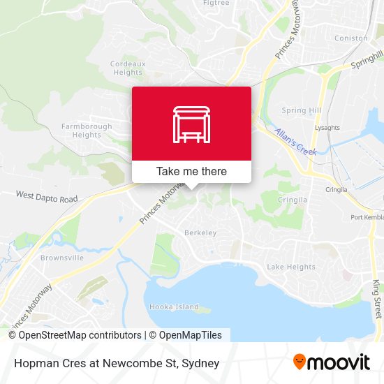 Hopman Cres at Newcombe St map