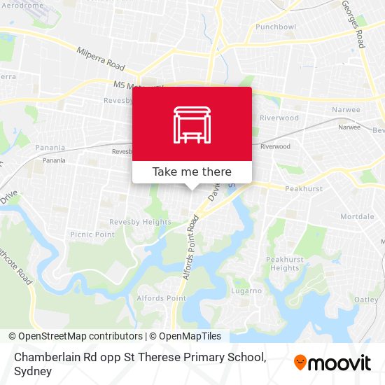 Mapa Chamberlain Rd opp St Therese Primary School