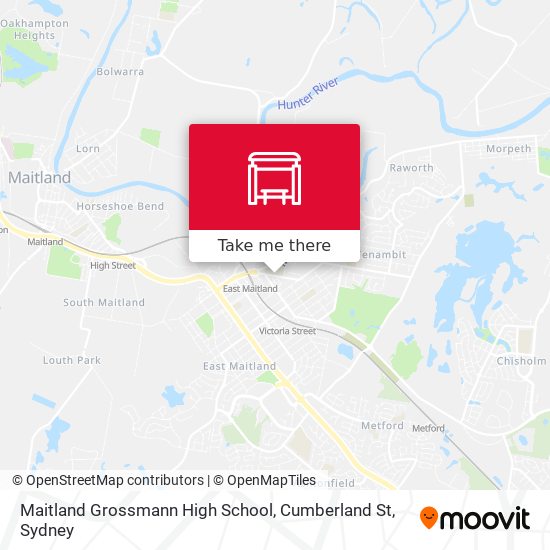 Mapa Maitland Grossmann High School, Cumberland St