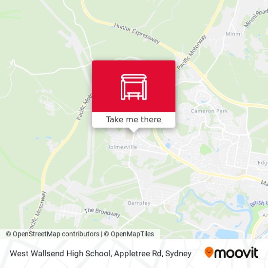 West Wallsend High School, Appletree Rd map