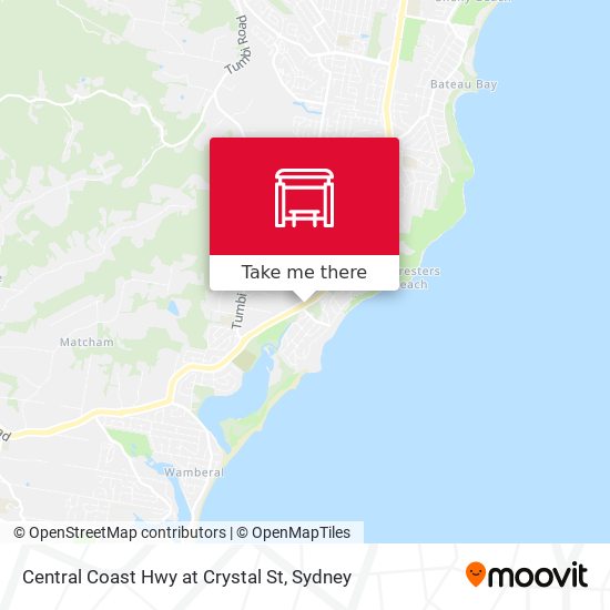Central Coast Hwy at Crystal St map