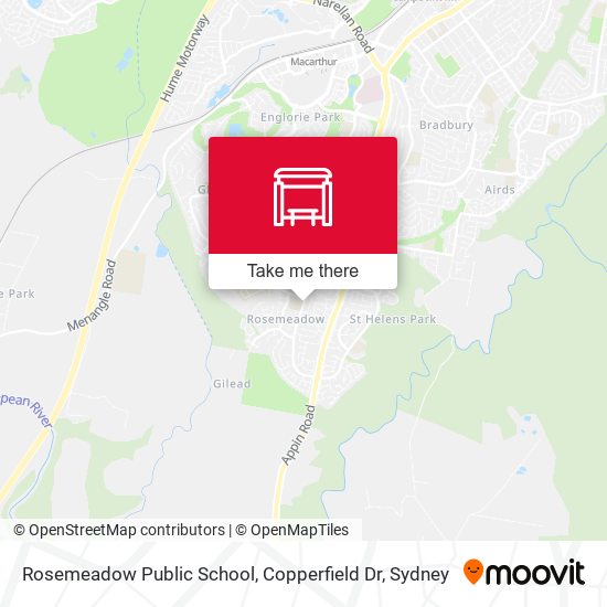Mapa Rosemeadow Public School, Copperfield Dr