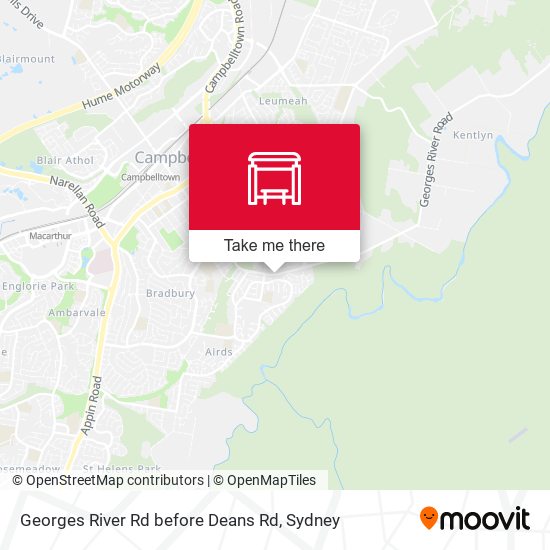 Georges River Rd before Deans Rd map