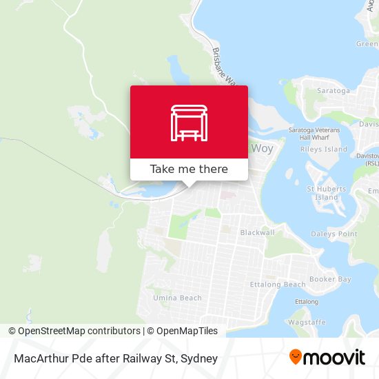 Mapa MacArthur Pde after Railway St