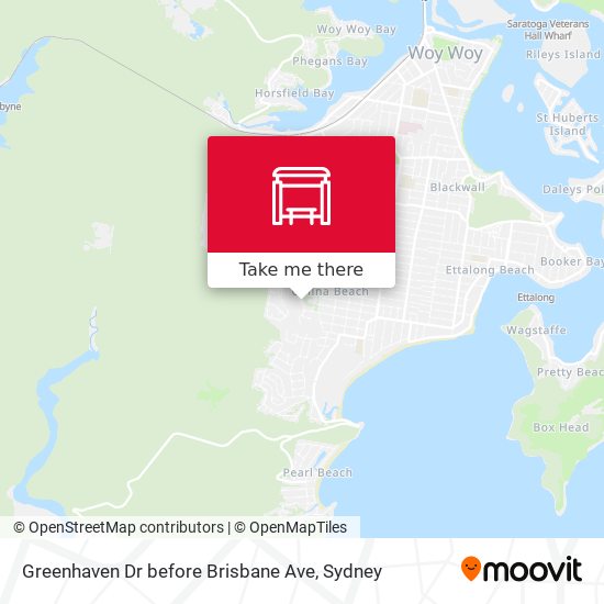 Greenhaven Dr before Brisbane Ave map