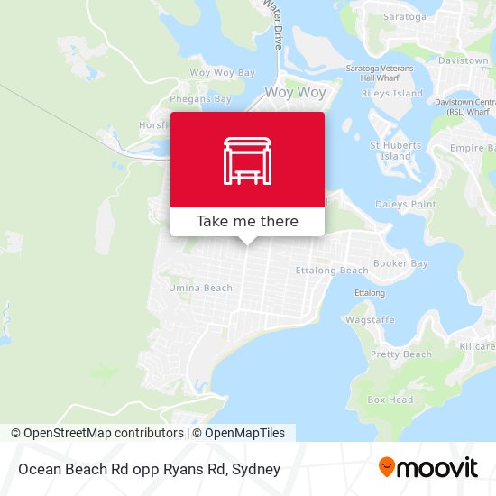 Ocean Beach Rd opp Ryans Rd map