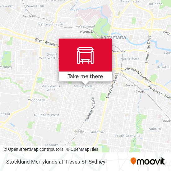 Stockland Merrylands at Treves St map