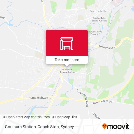 Goulburn Station, Coach Stop map