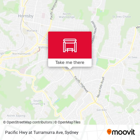 Pacific Hwy at Turramurra Ave map
