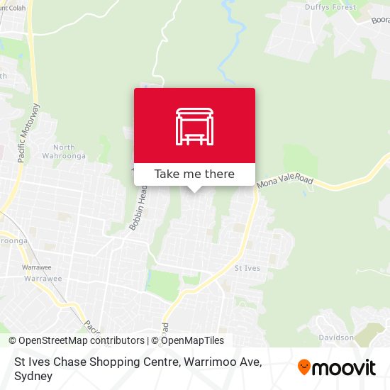 Mapa St Ives Chase Shopping Centre, Warrimoo Ave