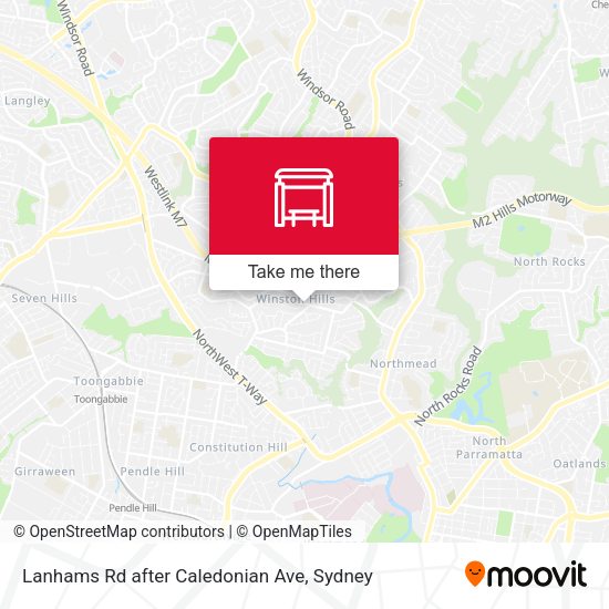 Lanhams Rd after Caledonian Ave map