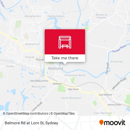 Belmore Rd at Lorn St map