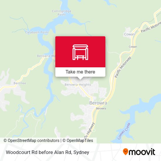 Woodcourt Rd before Alan Rd map