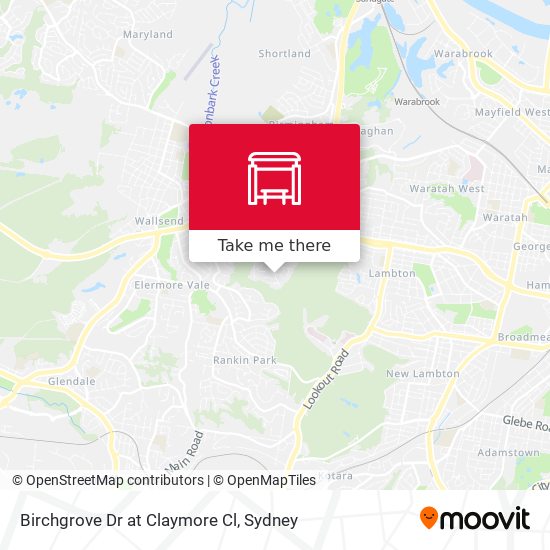 Birchgrove Dr at Claymore Cl map