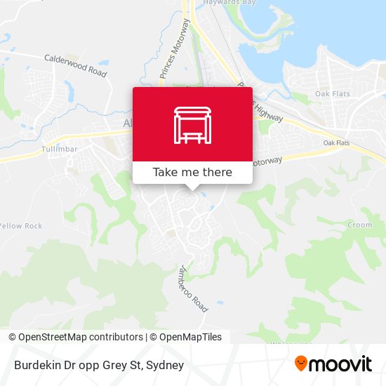 Burdekin Dr opp Grey St map