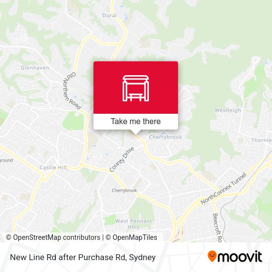 New Line Rd after Purchase Rd map