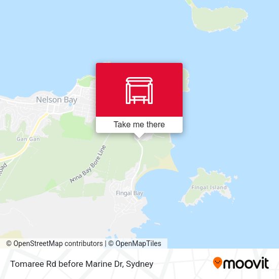 Tomaree Rd before Marine Dr map