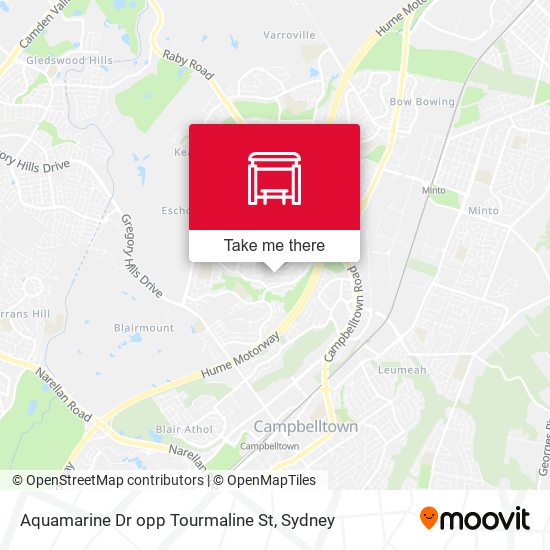 Aquamarine Dr opp Tourmaline St map