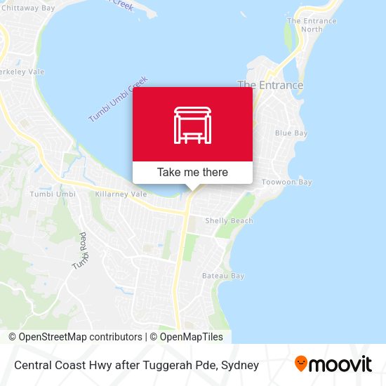 Central Coast Hwy after Tuggerah Pde map