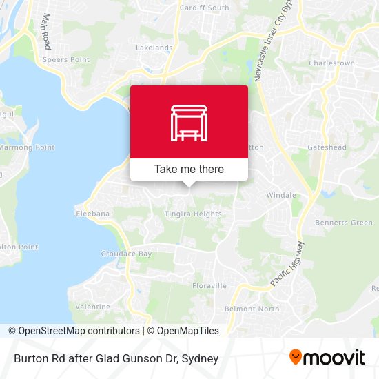 Burton Rd after Glad Gunson Dr map
